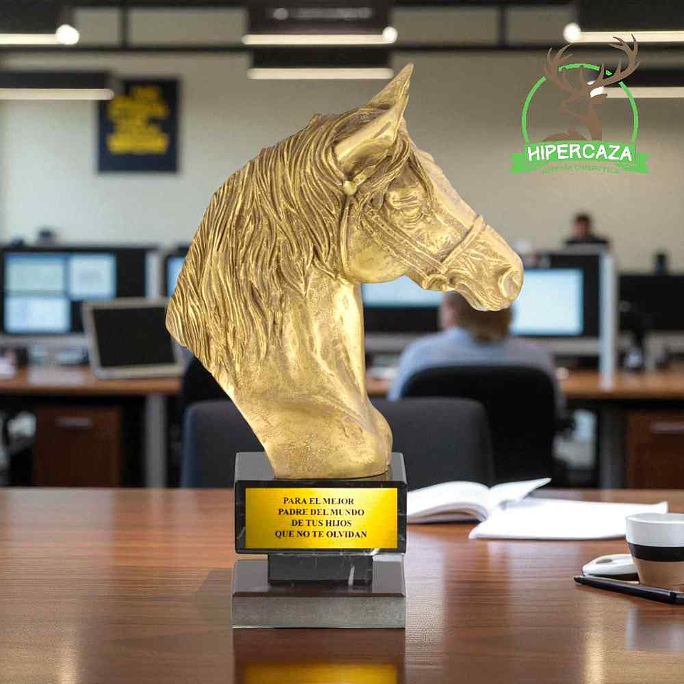 Figura ecuestre dorada  2