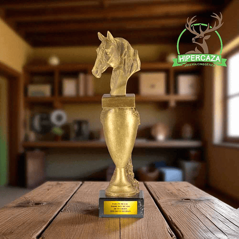 Trofeo con busto de caballo