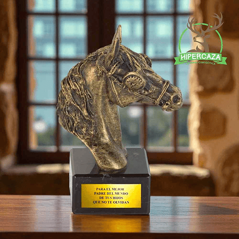 Figura rostro ecuestre bronce 