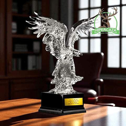 Figura águila real plateada