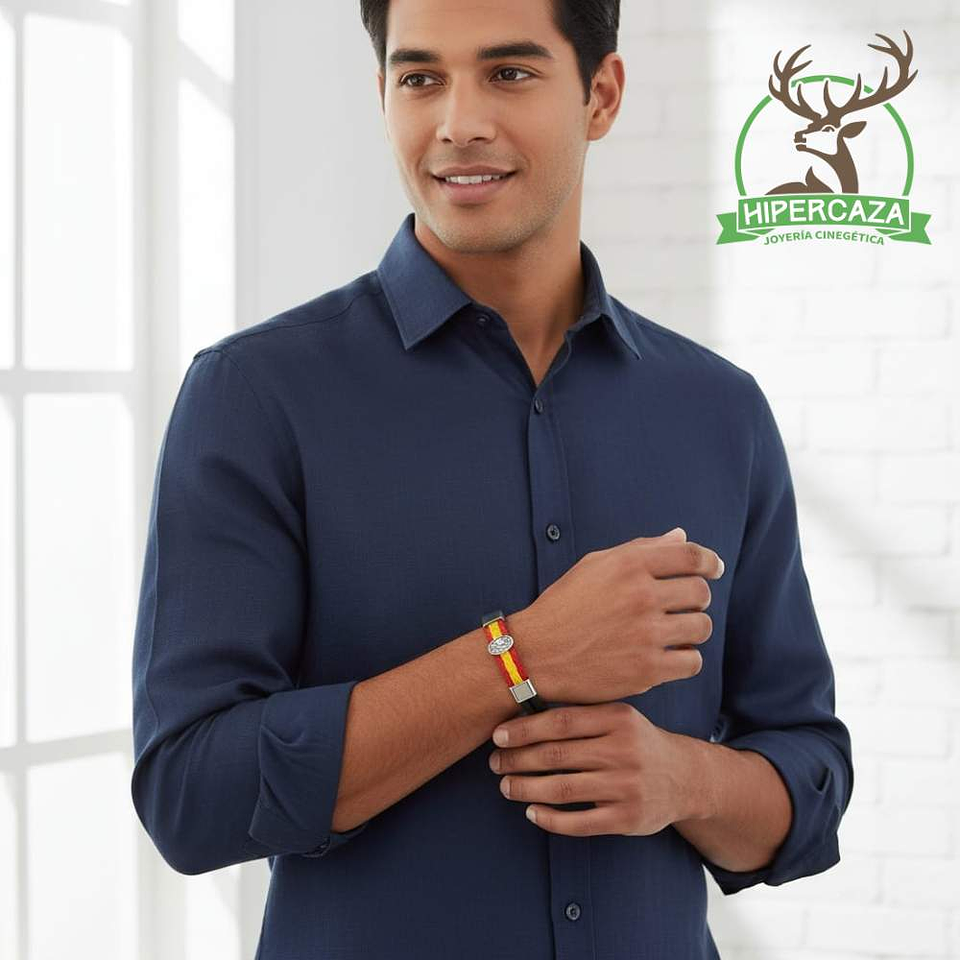 Pulsera de la guardia civil negra en acero España 4