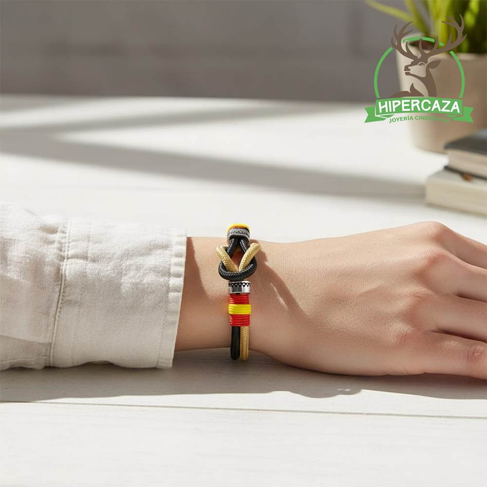 Pulsera de acero amarillo y negro España 3