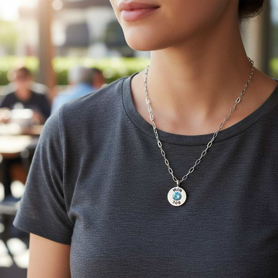 Gargantilla de bala en plata 3