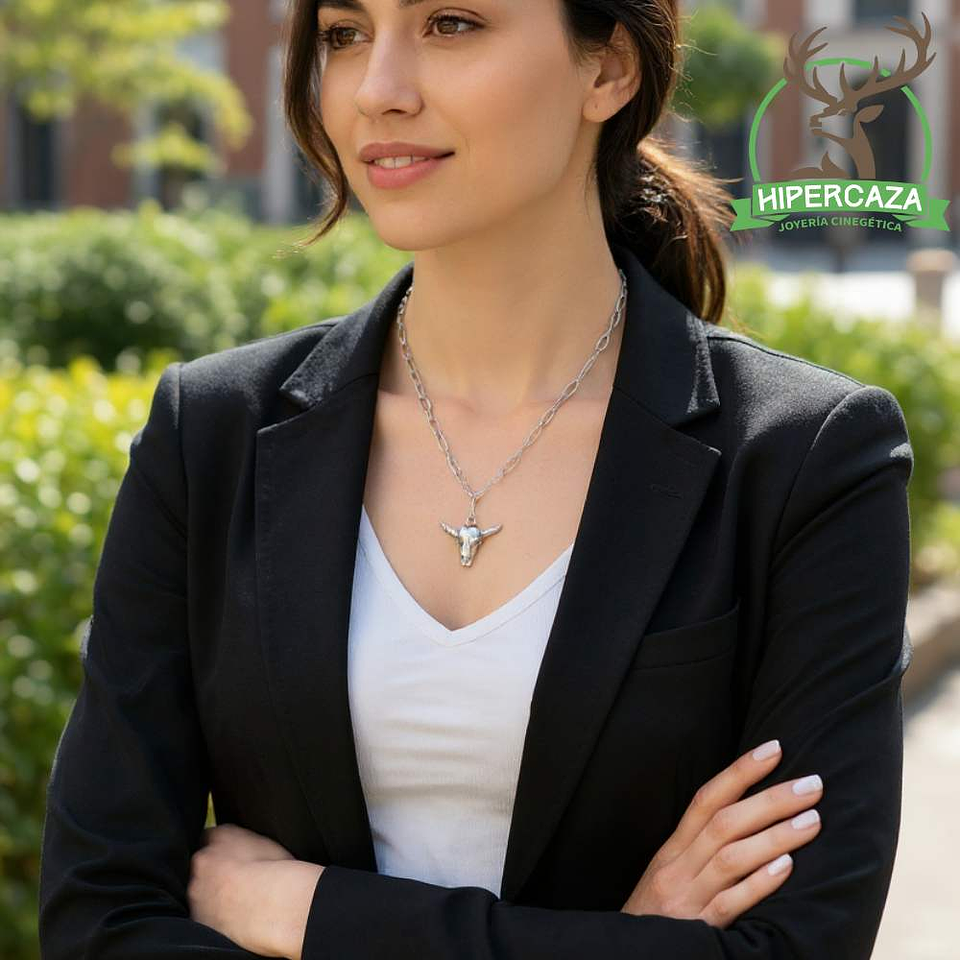 Gargantilla de búfalo plata 3