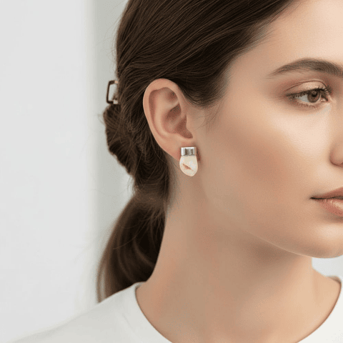 Pendientes perlas de venado 