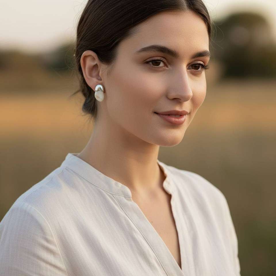 Pendientes con perlas de ciervo  3