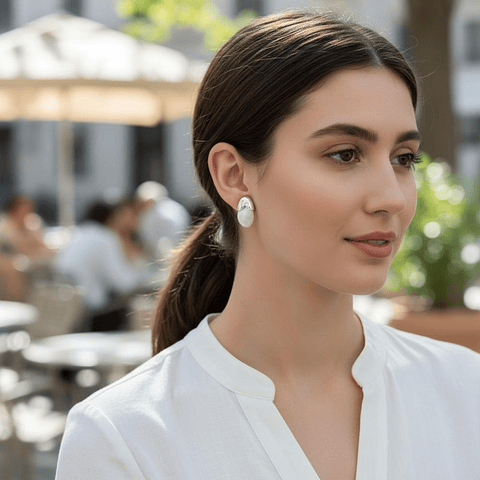 Pendientes con perlas de ciervo 