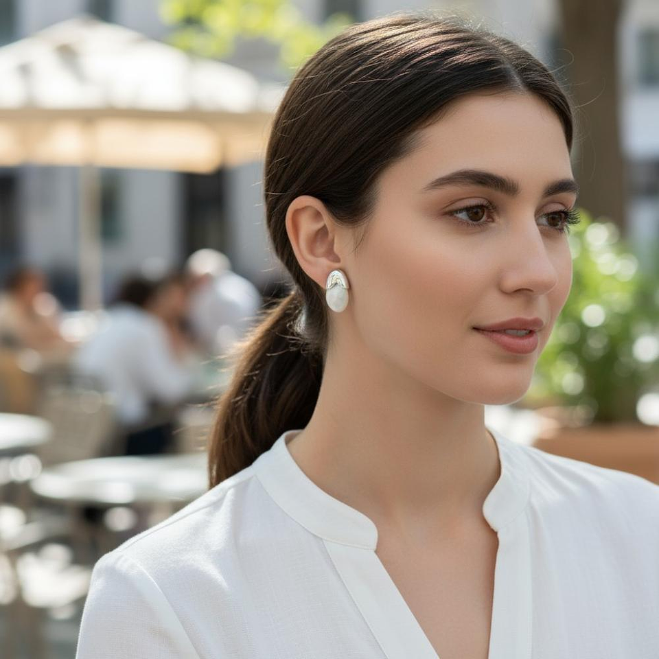 Pendientes con perlas de ciervo  2