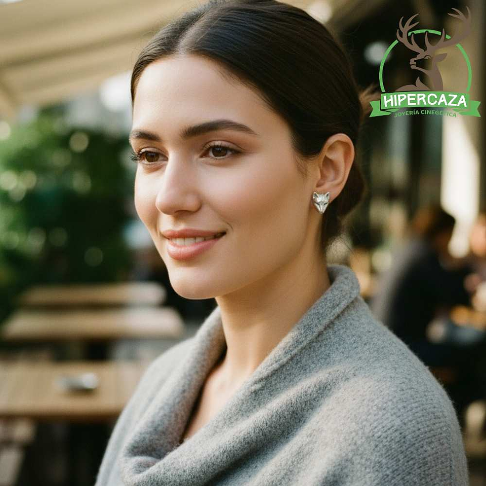 Pendientes de zorro plata  3