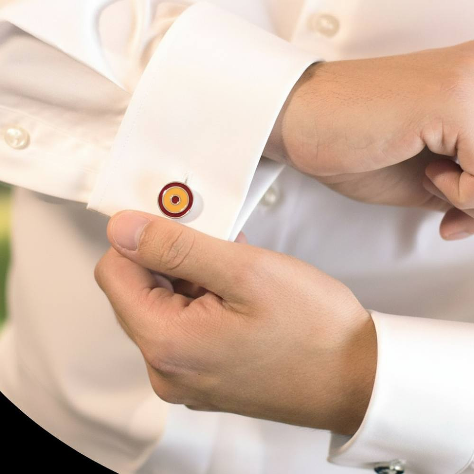 Gemelos bandera de España acero  3