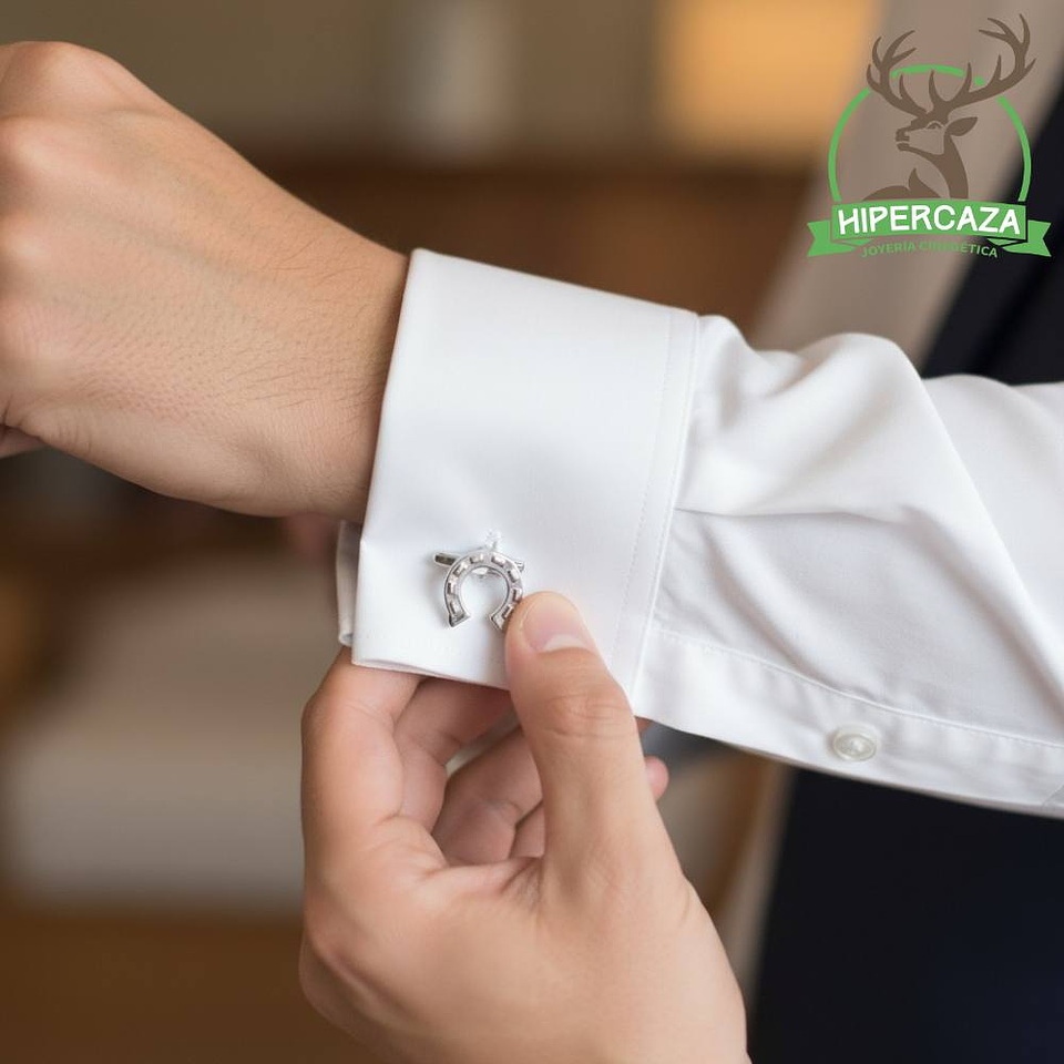 Gemelos herradura acero  2