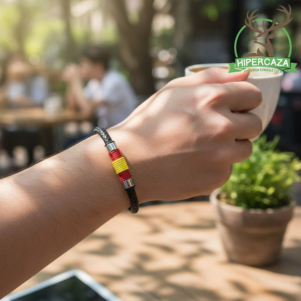 Pulsera de acero con bandera de España 2