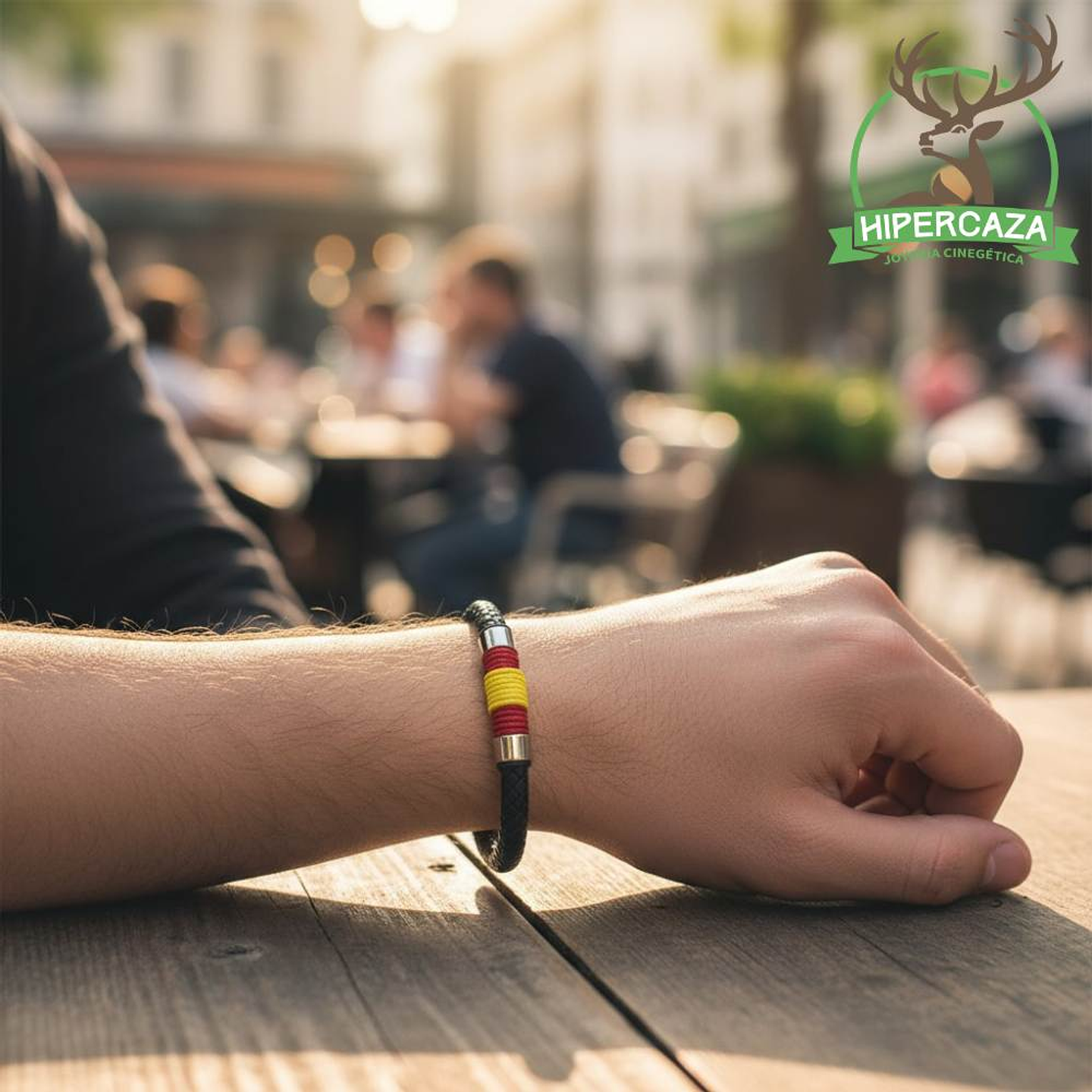 Pulsera de acero con bandera de España 3