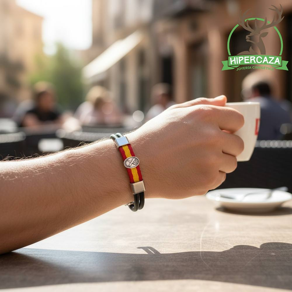 Pulsera de la guardia civil negra en acero España 3