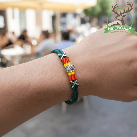 Pulsera de la guardia civil verde en acero España