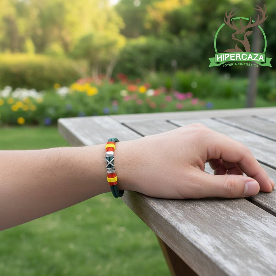 Pulsera de acero verde España 2