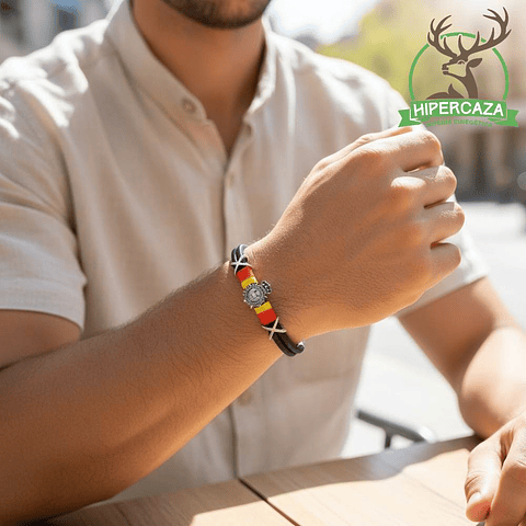 Pulsera de policia nacional en acero azul España