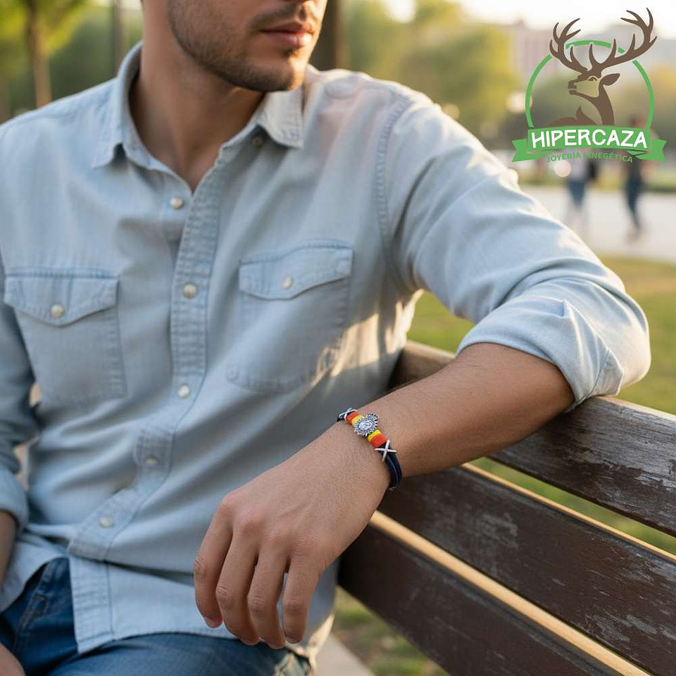 Pulsera de policia nacional en acero azul España 3