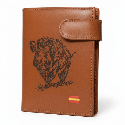 Cartera personalizada y con cierre jabalí