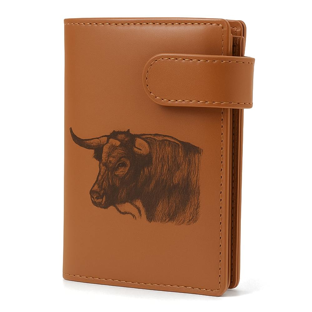 Cartera personalizada y con cierre toro  1