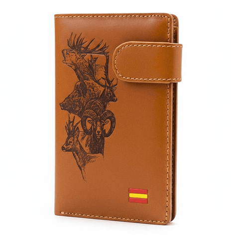 Cartera personalizada y con cierre caza mayor 