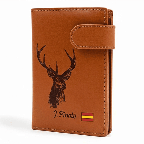 Cartera personalizada y con cierre venado 