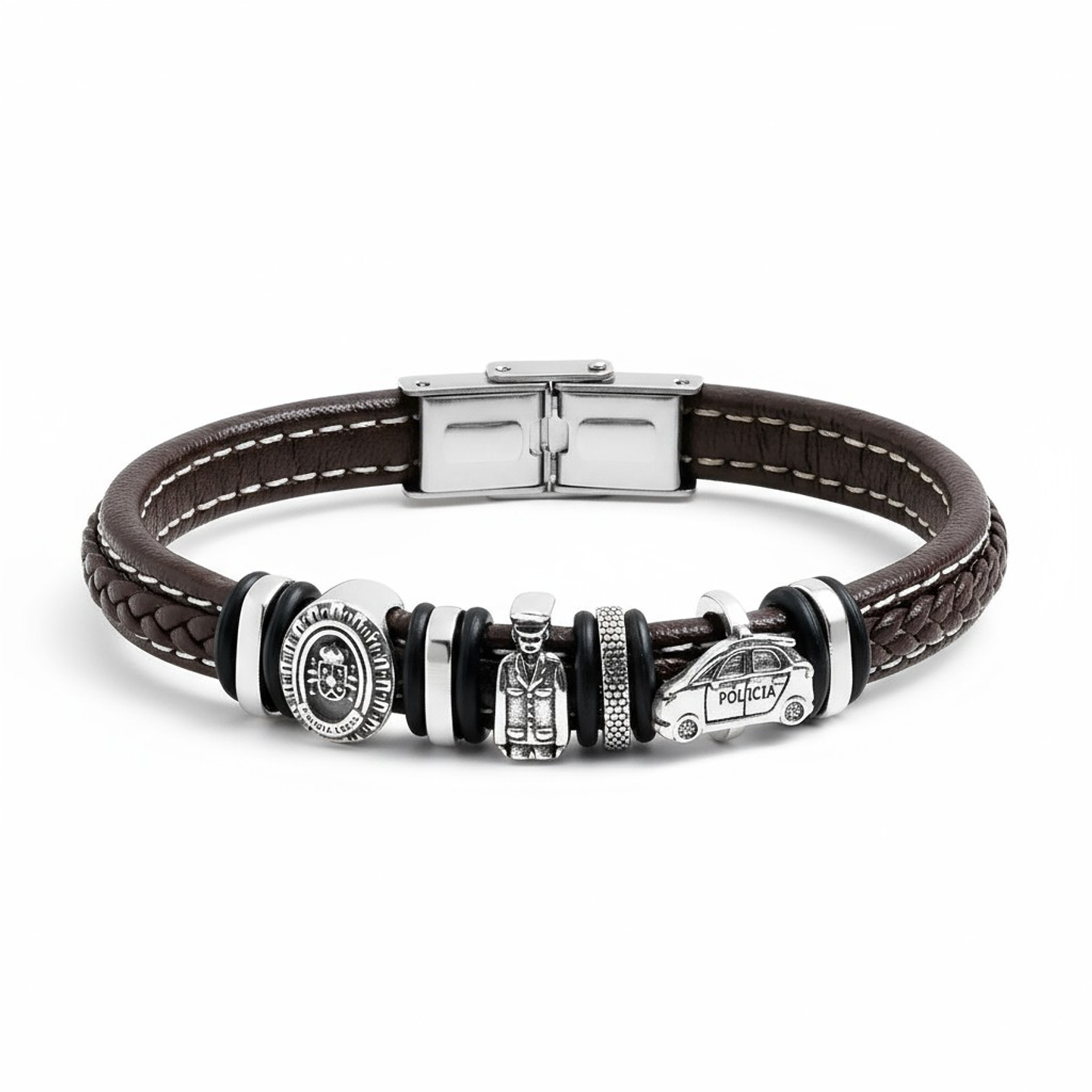 Pulsera de policia plata 2