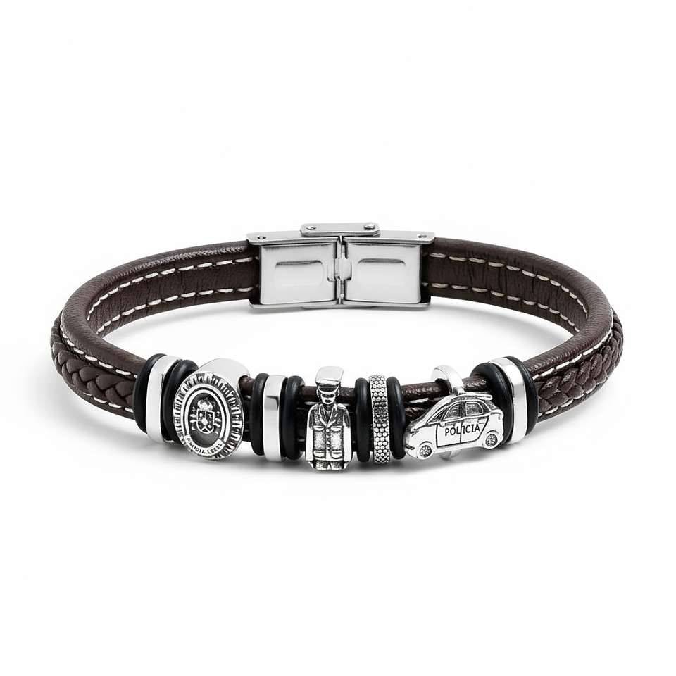 Pulsera de policia plata 2