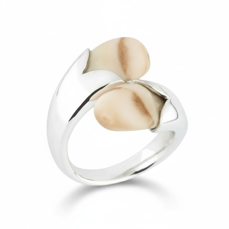 Anillo con perlas de venado  1