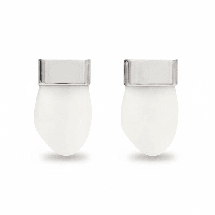 Pendientes dientes de ciervo plata  1