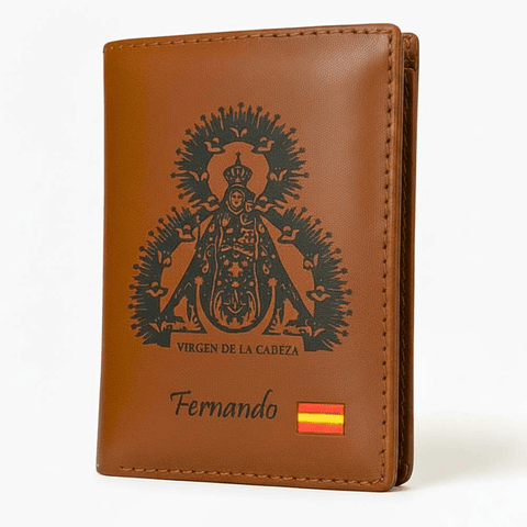 Cartera personalizada virgen de la cabeza 