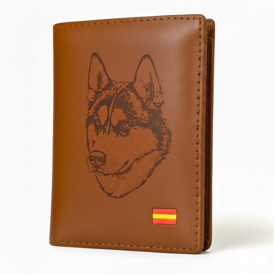 Cartera personalizada lobo siberiano 1