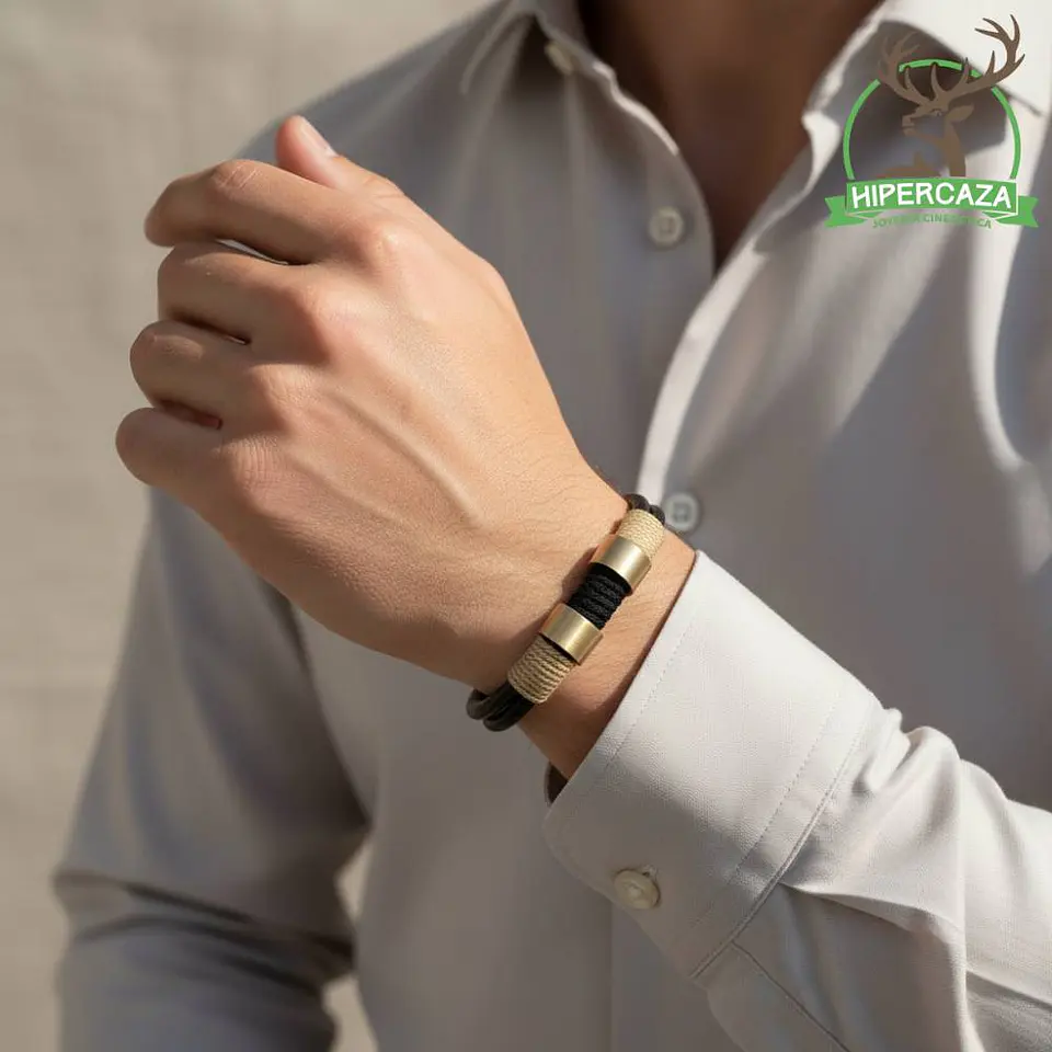 Pulsera de caballero cuero  2