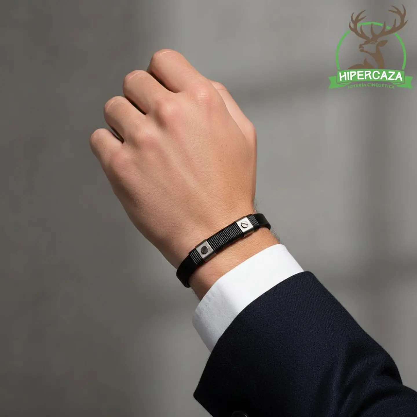 Pulsera para caballero en acero antracita  2