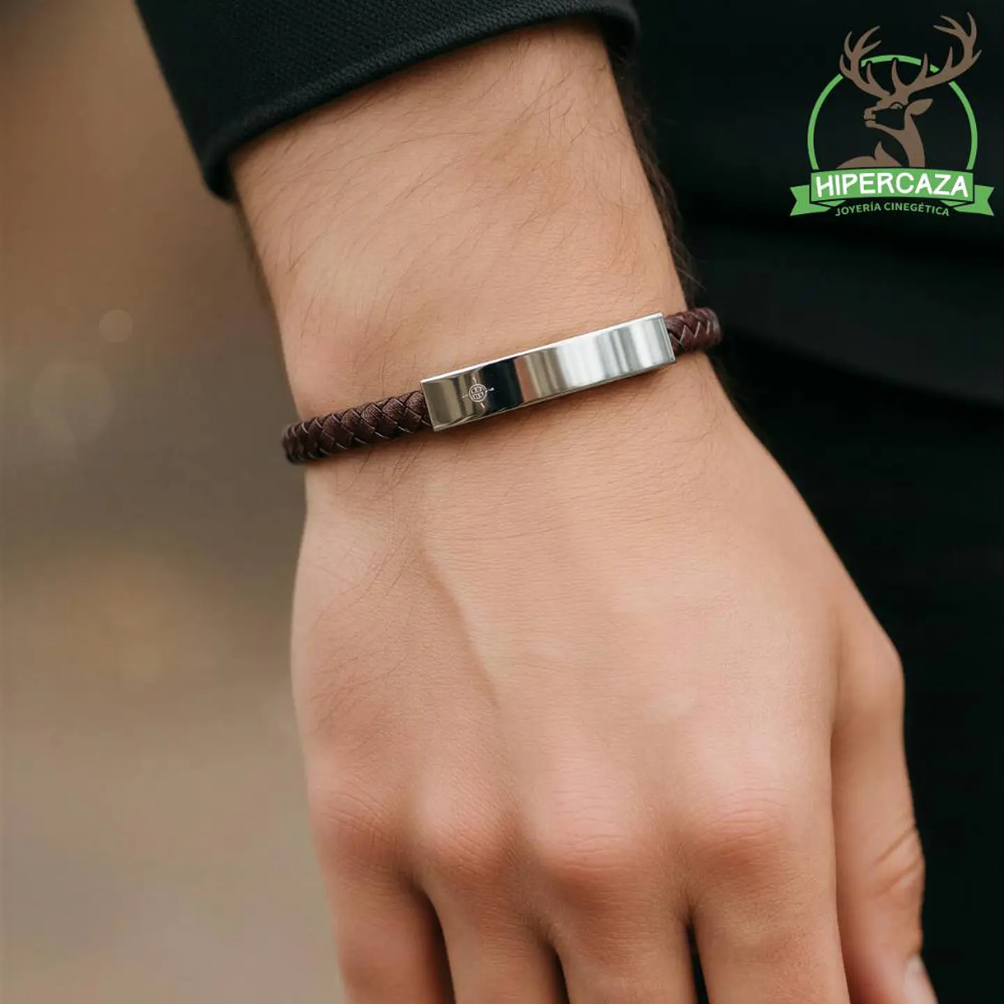 Pulsera de hombre piel trenzada  2