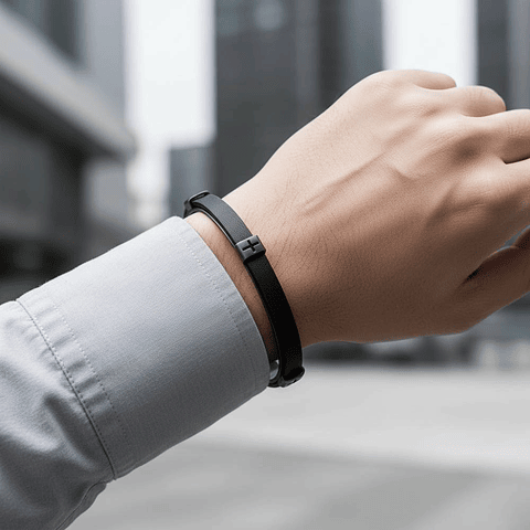 Brazalete de acero negro 