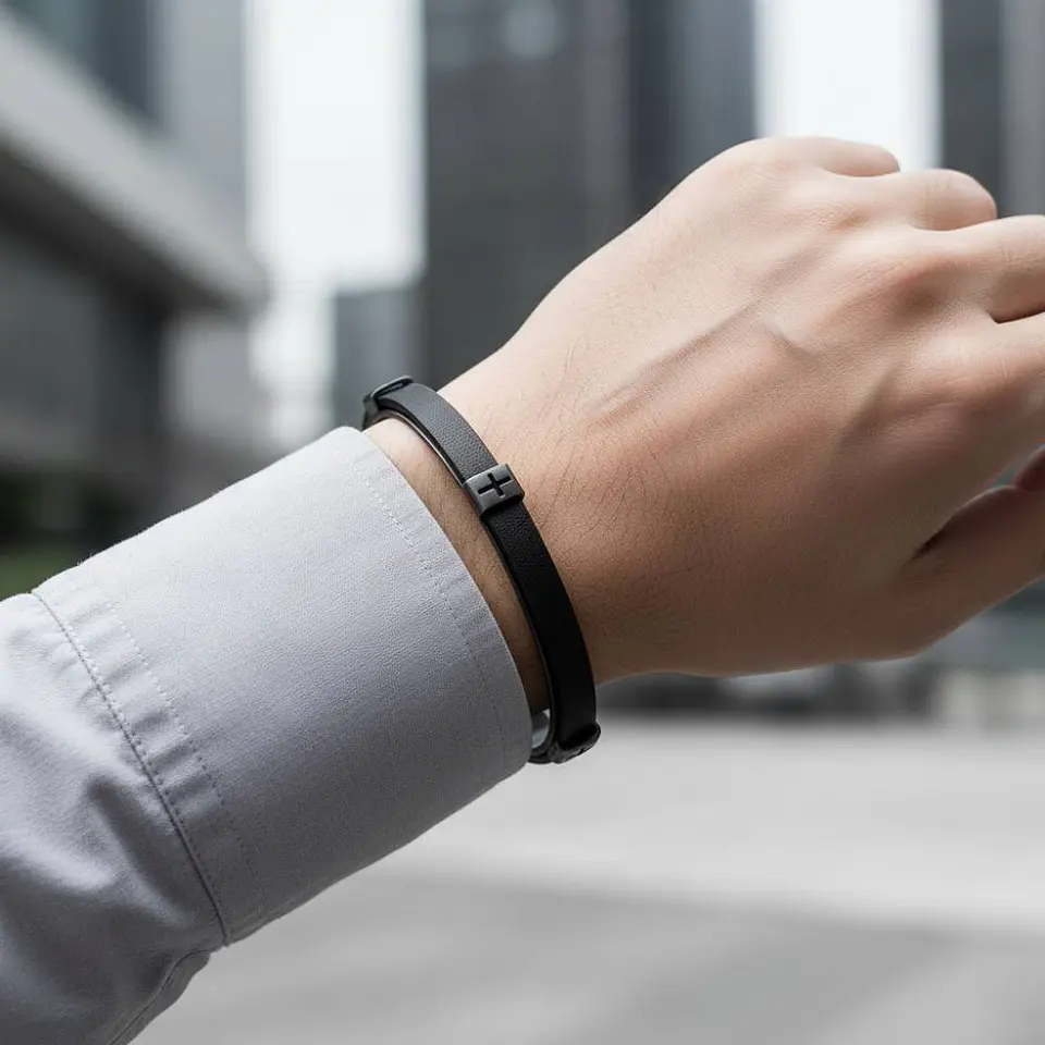 Brazalete de acero negro  2