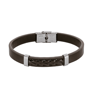 Pulsera de cuero marrón