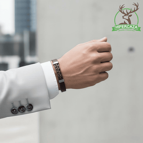 Pulsera de cuero marrón