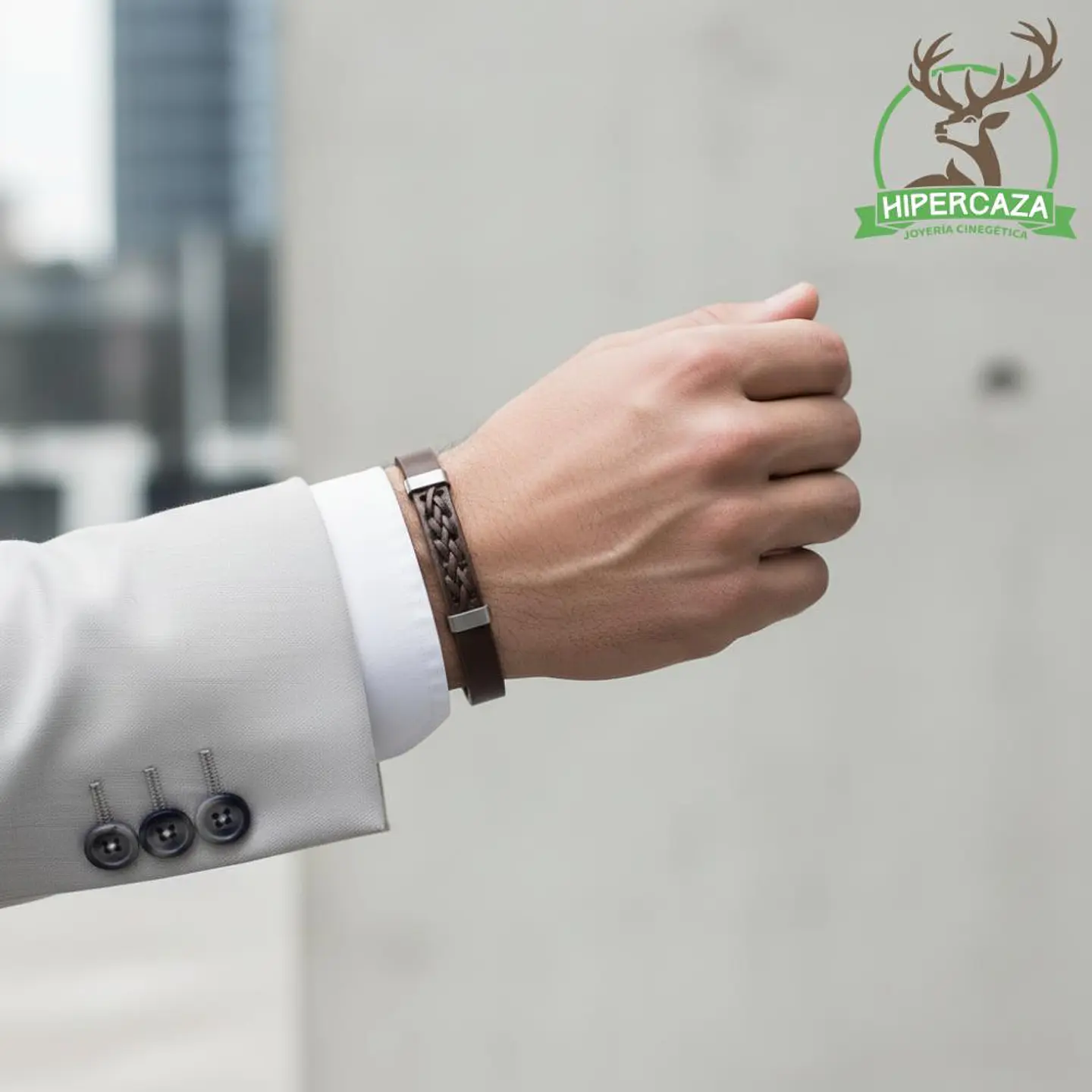 Pulsera de cuero marrón 2