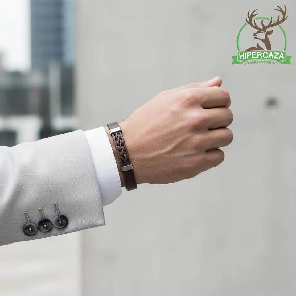 Pulsera de cuero marrón 2