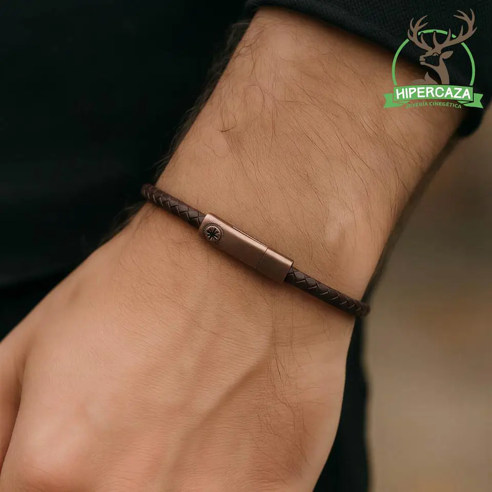 Pulsera para caballero cuero trenzado 2