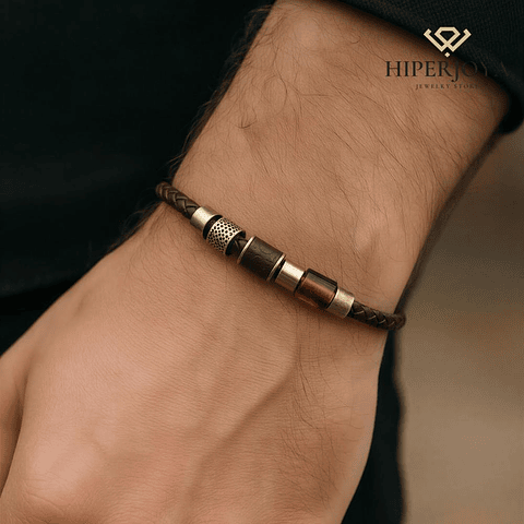 Pulsera de caballero trenzada