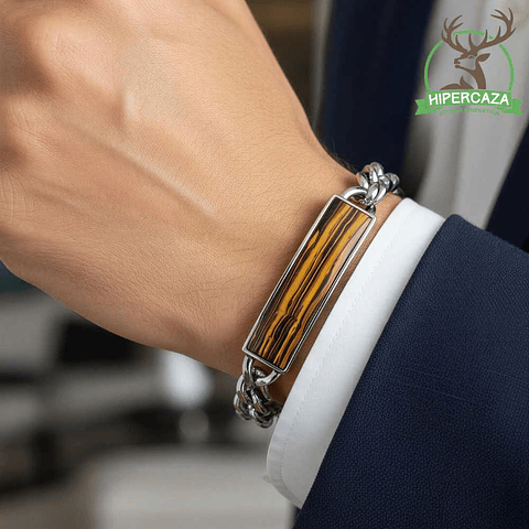 Pulsera de caballero de acero barbada