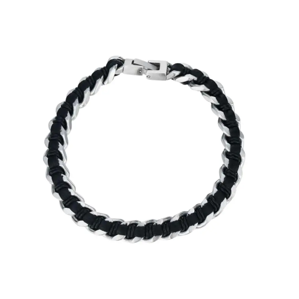 Pulsera de caballero con acero trenzado 1