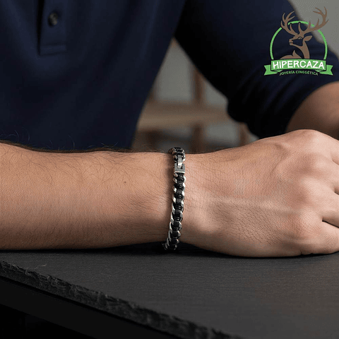 Pulsera de caballero con acero trenzado