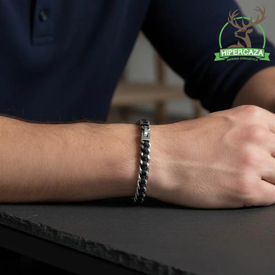 Pulsera de caballero con acero trenzado 2