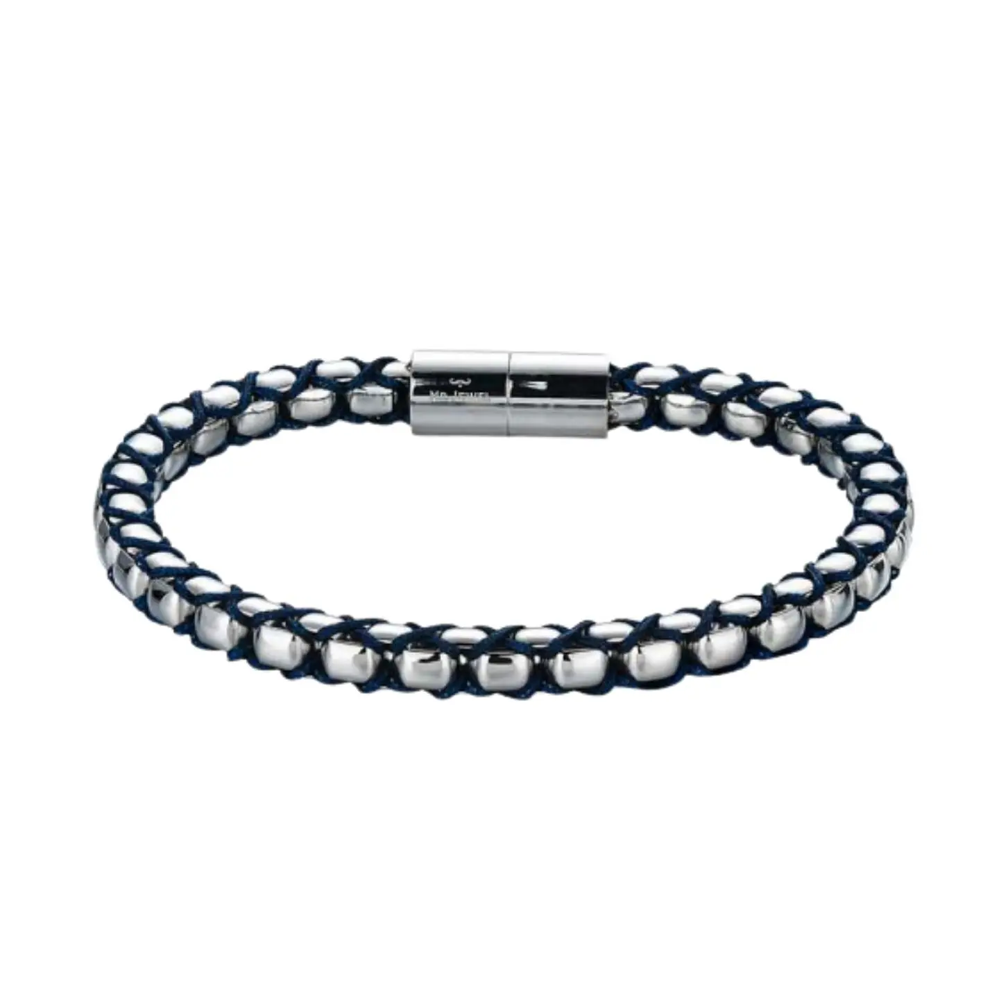 Pulsera de hombre hilo trenzado en acero  1