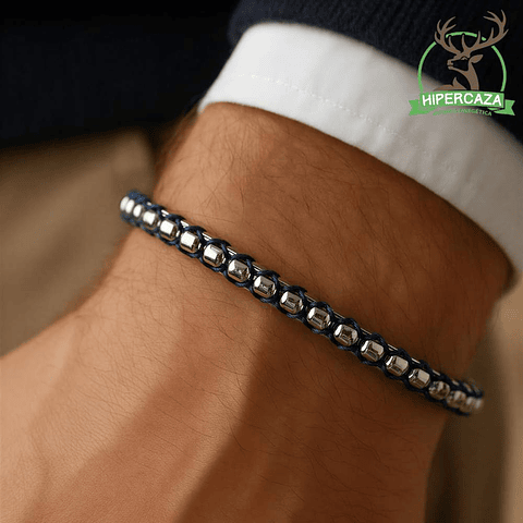 Pulsera de hombre hilo trenzado en acero 