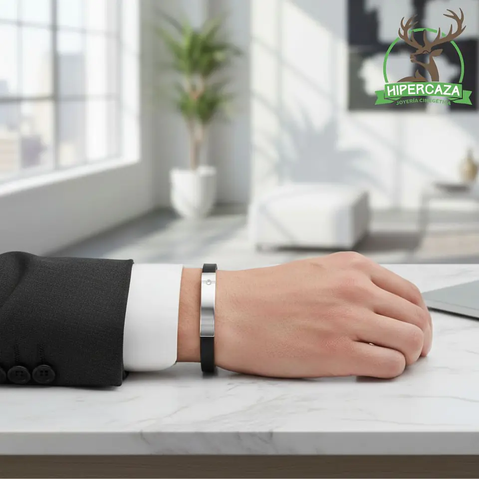 Pulsera para caballero placa en acero  2